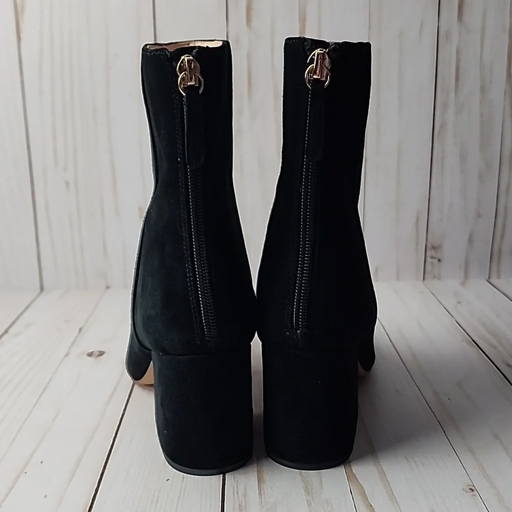 J. Crew Sadie Black Suede Heeled Ankle Boots - Picture 3 of 10